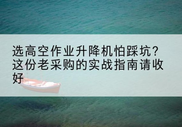 景东高空作业升降机厂家推荐-选高空作业升降机怕踩坑？这份老采购的实战指南请收好